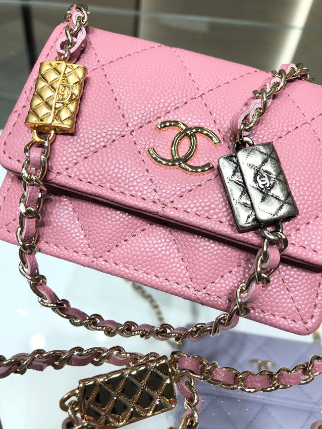 Chanel mini leather Shoulder Bag AP2444 pink