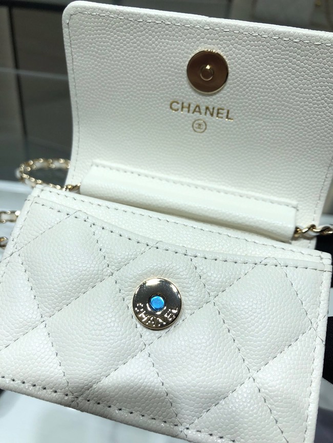 Chanel mini leather Shoulder Bag AP2444 white