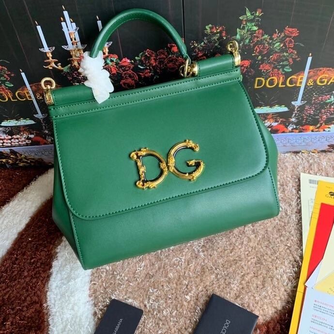 Dolce & Gabbana Origianl Leather Shoulder Bag 5157 green