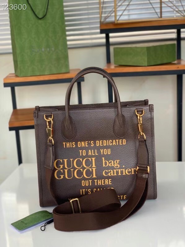 Gucci medium tote bag 680956 brown