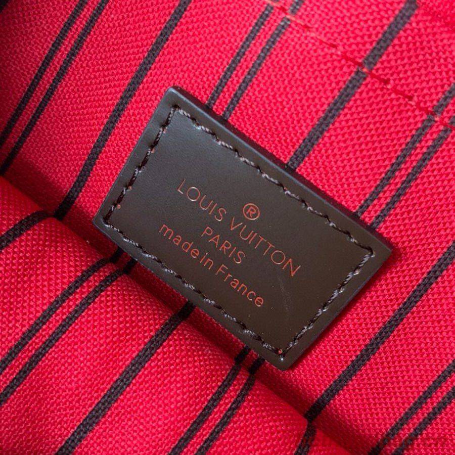 Louis Vuitton Damier Ebene Canvas Neverfull M41358 Red