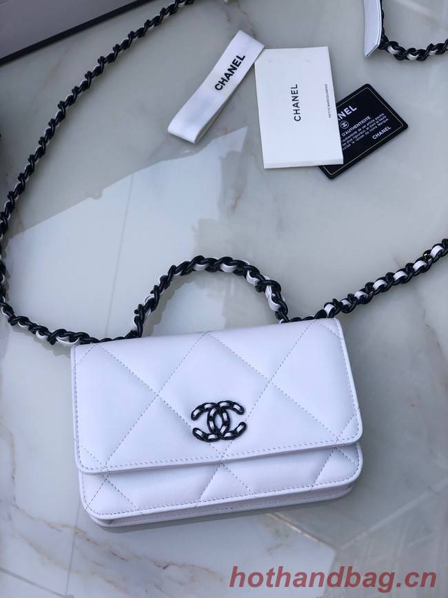 Chanel Flap Shoulder Bag mini Original leather AS0957 white
