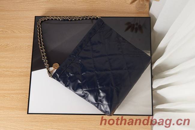 Chanel SHOPPING BAG Calfskin & Gold-Tone Meta AS3261 royal blue