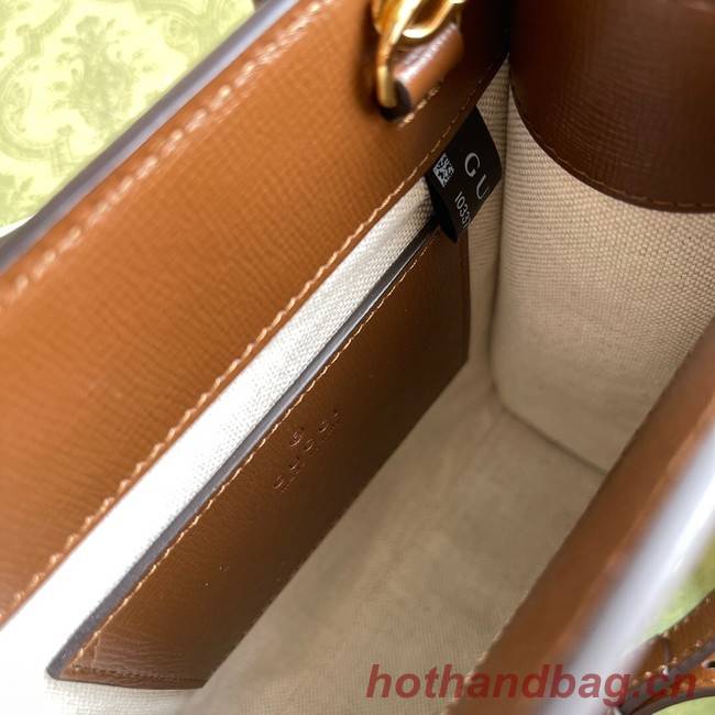 Gucci Mini tote bag with Interlocking G 671623 Brown