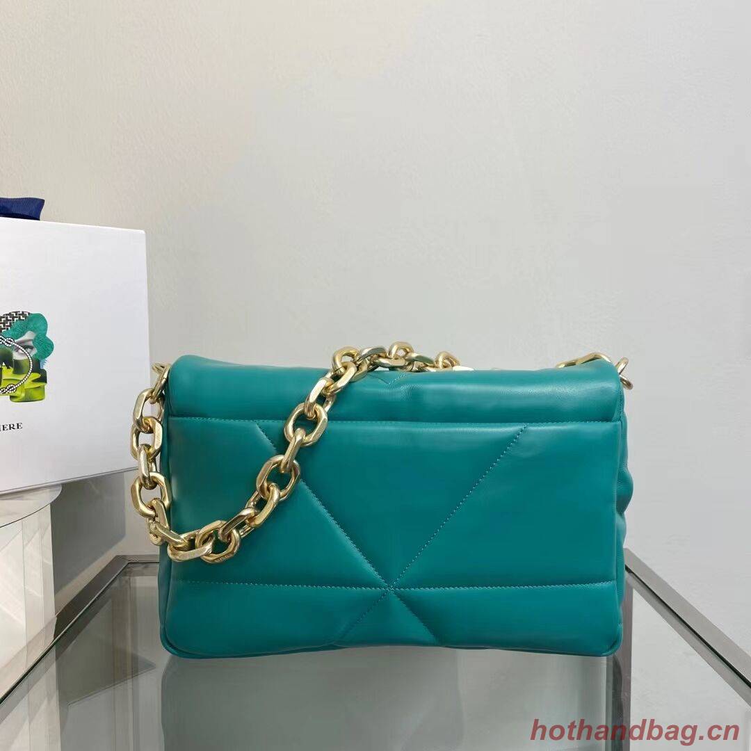 Prada Padded nappa leather shoulder bag 1BD306 blue Prada Padded nappa leather shoulder bag 1BD306 blue