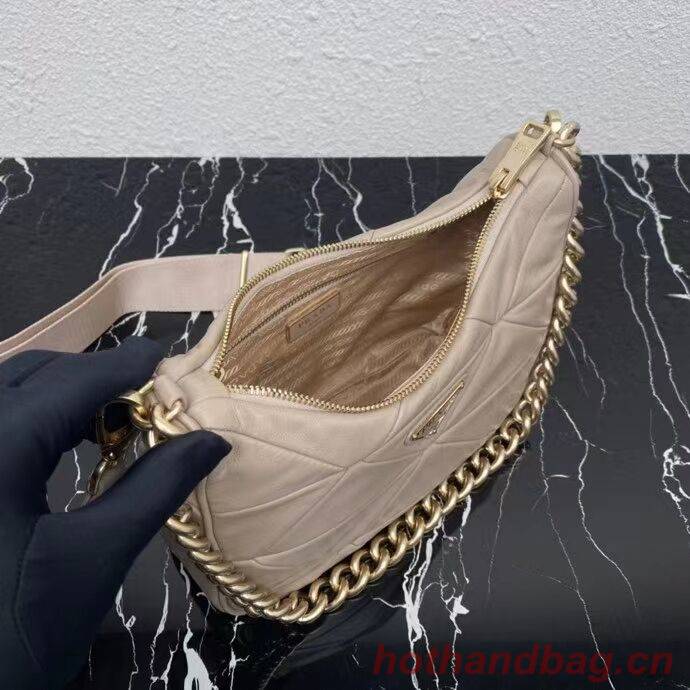 Prada System nappa leather patchwork shoulder bag 1AC151 Biscuits