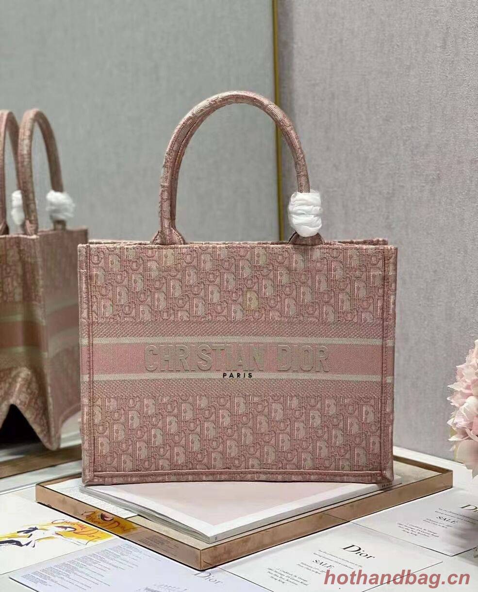 SMALL DIOR BOOK TOTE Embroidery C1287-3 pink