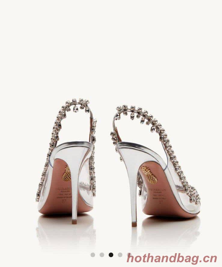 Aquazzura Temptation Crystal Sandal Shoes A105 White
