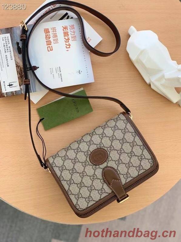 Gucci Mini shoulder bag with Interlocking G 671620 Brown 