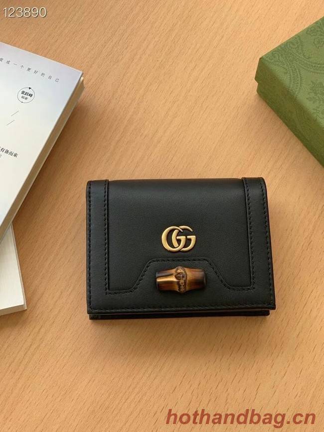 Gucci Diana card case wallet 658244 black