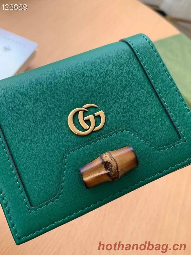 Gucci Diana card case wallet 658244 green