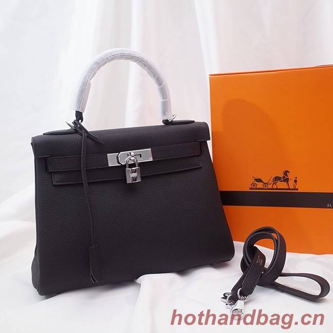 Hermes Kelly Shoulder Bag Original TOGO Leather KY3255 black