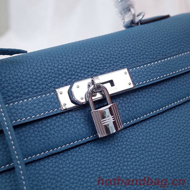 Hermes Kelly Shoulder Bag Original TOGO Leather KY3255 blue