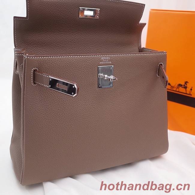 Hermes Kelly Shoulder Bag Original TOGO Leather KY3255 gray
