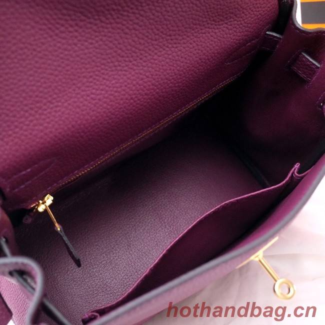 Hermes Kelly Shoulder Bag Original TOGO Leather KY3255 purple