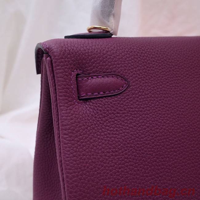 Hermes Kelly Shoulder Bag Original TOGO Leather KY3255 purple