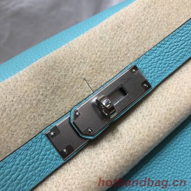 Hermes Kelly Shoulder Bag Original TOGO Leather KY3255 sky blue