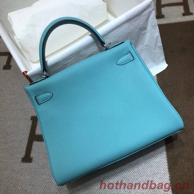 Hermes Kelly Shoulder Bag Original TOGO Leather KY3255 sky blue