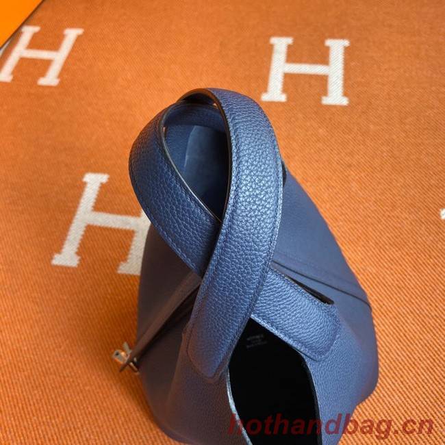 Hermes Picotin Lock Bags Original togo Leather PL3388 Sapphire blue
