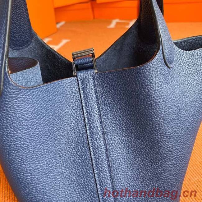 Hermes Picotin Lock Bags Original togo Leather PL3388 Sapphire blue
