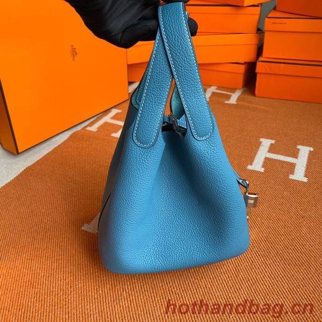 Hermes Picotin Lock Bags Original togo Leather PL3388 blue