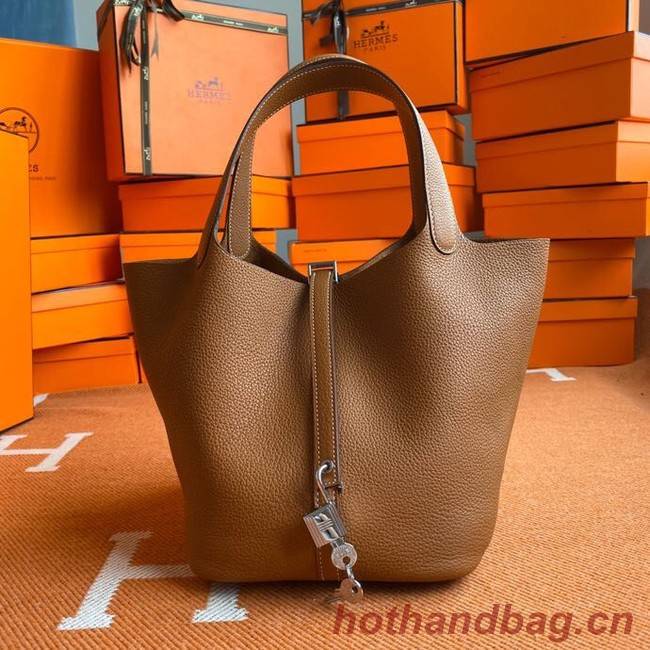 Hermes Picotin Lock Bags Original togo Leather PL3388 brown