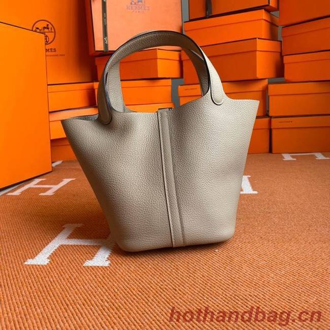 Hermes Picotin Lock Bags Original togo Leather PL3388 gray