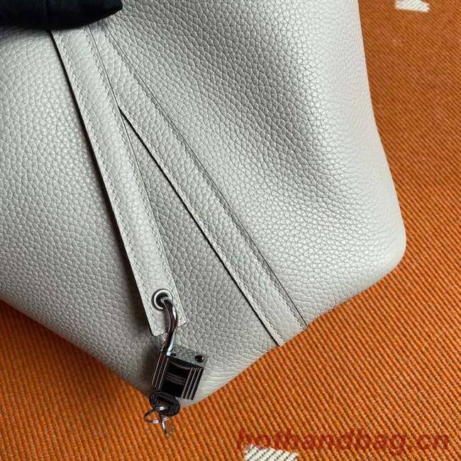 Hermes Picotin Lock Bags Original togo Leather PL3388 light gray