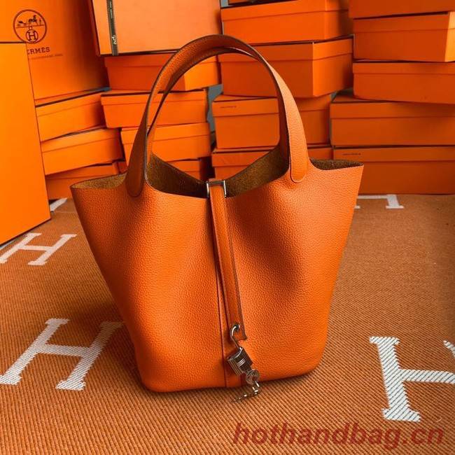 Hermes Picotin Lock Bags Original togo Leather PL3388 orange