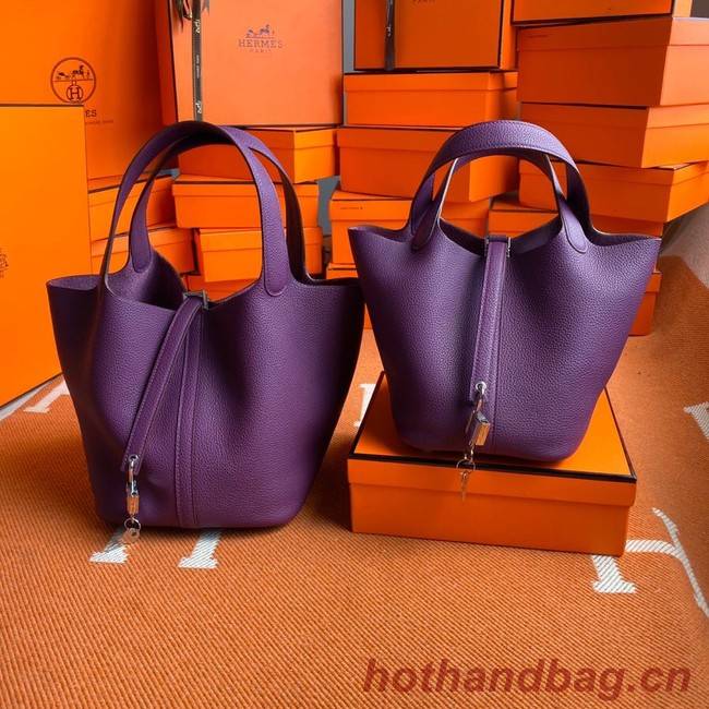 Hermes Picotin Lock Bags Original togo Leather PL3388 purple