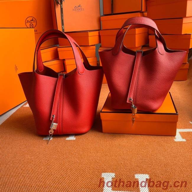 Hermes Picotin Lock Bags Original togo Leather PL3388 red