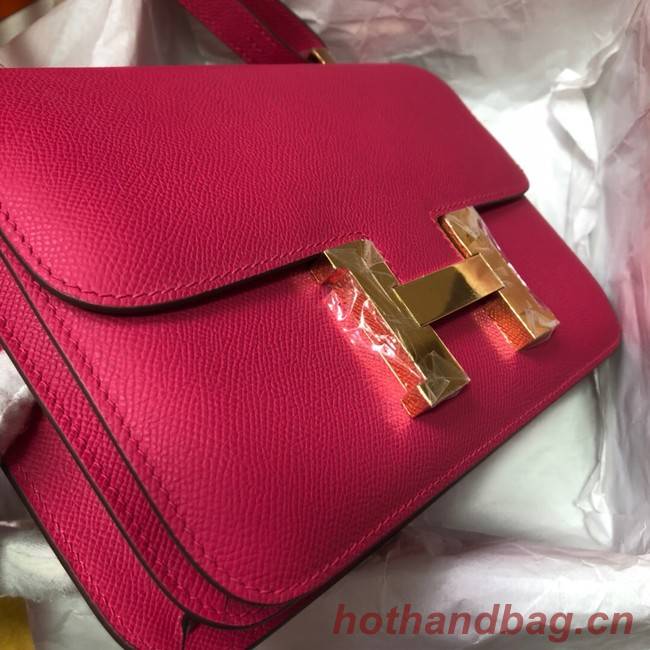 Hermes Original Espom Leather Constance Bag 5333 Purplish red