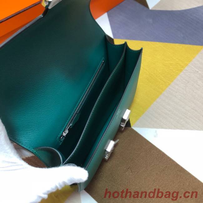 Hermes Original Espom Leather Constance Bag 5333 blackish green