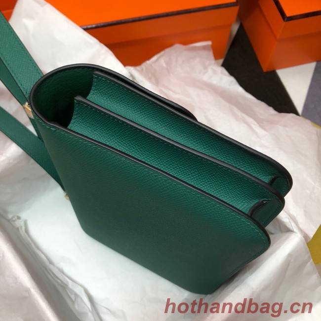 Hermes Original Espom Leather Constance Bag 5333 blackish green