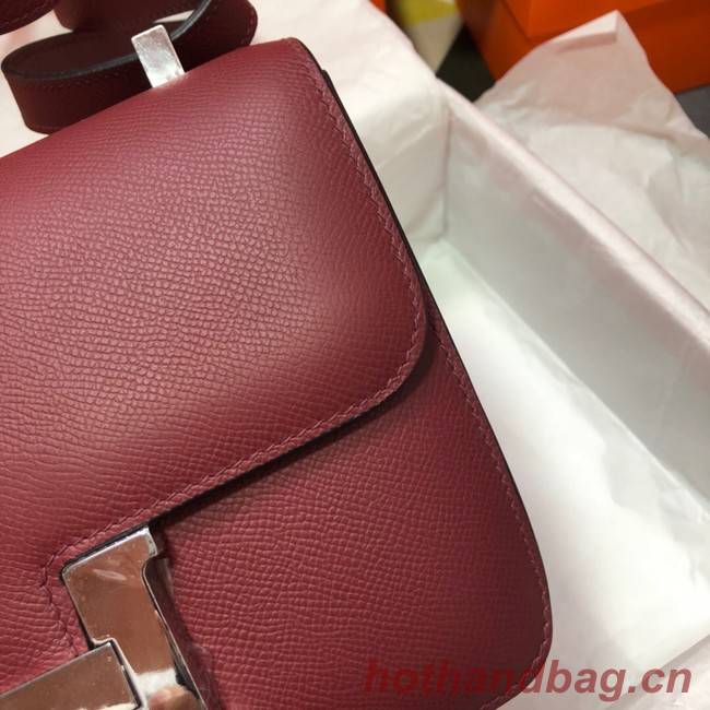 Hermes Original Espom Leather Constance Bag 5333 claret