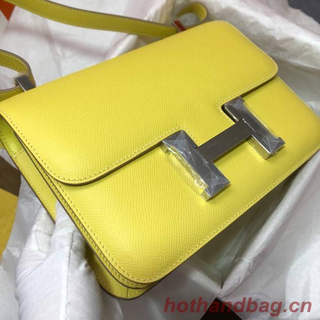Hermes Original Espom Leather Constance Bag 5333 lemon