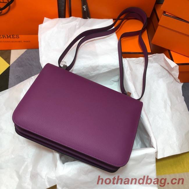 Hermes Original Espom Leather Constance Bag 5333 purple