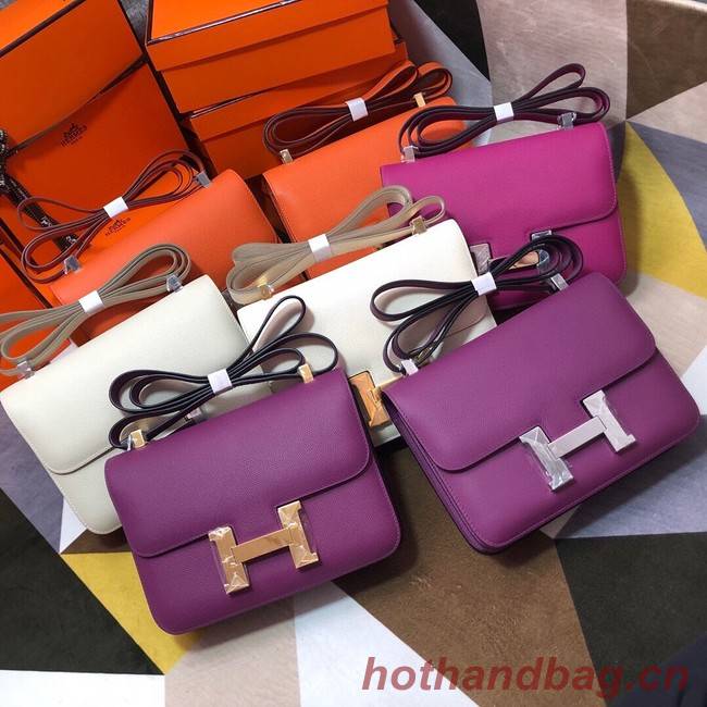 Hermes Original Espom Leather Constance Bag 5333 purple