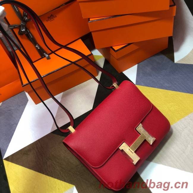 Hermes Original Espom Leather Constance Bag 5333 red