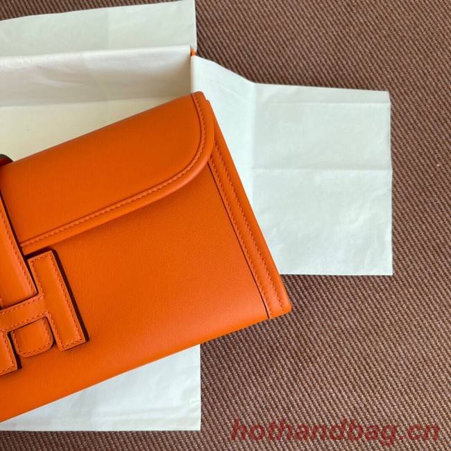 Hermes Original jige swift Leather Clutch 37088 Orange