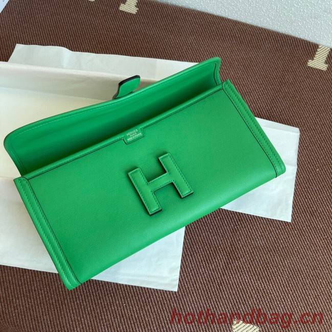 Hermes Original jige swift Leather Clutch 37088 green 