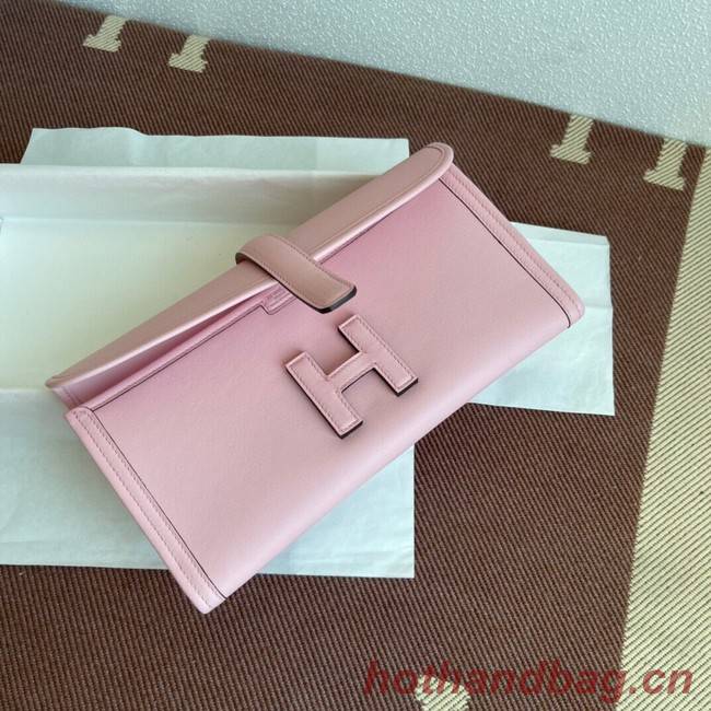 Hermes Original jige swift Leather Clutch 37088 light pink