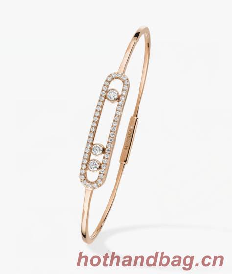 Messika Rose Gold Diamond Bracelet M5432 Move Pave Thin