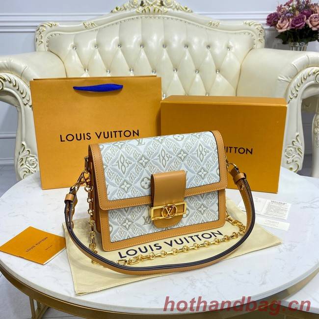 Louis Vuitton DAUPHINE MM M59483 Ecru & Caramel