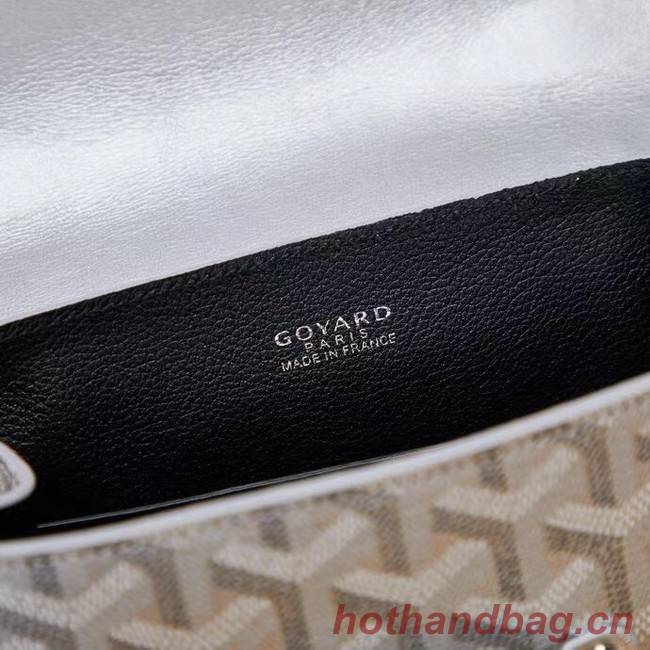 Goyard Calfskin Leather saigon mini Tote Bag 9955 silver