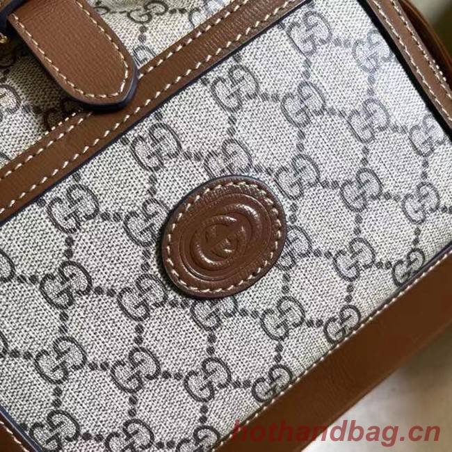 Gucci Backpack with Interlocking G 674147 Brown
