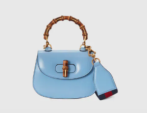 Gucci Mini top handle bag with Bamboo 686864 Blue