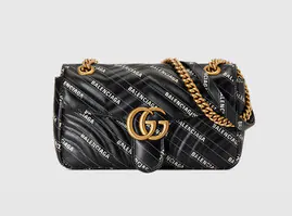 Gucci The Hacker Project small GG Marmont bag ‎443497 black