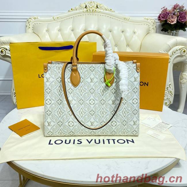 Louis Vuitton ONTHEGO MM M59614 Ecru & Caramel