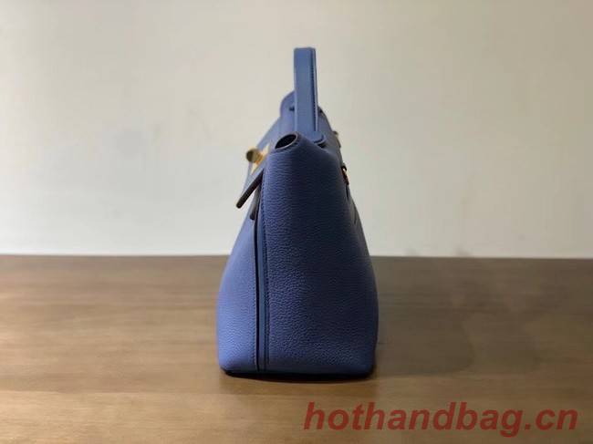 Hermes Kelly Original togo Leather Tote Bag H2424 Electro optic blue